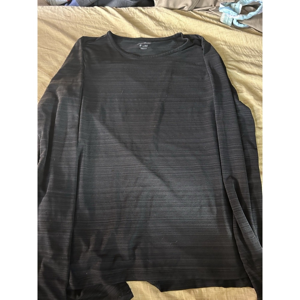 Eddie Bauer FreeDry Women's Small Black Long Sleeve Athletic Active Top Stretch